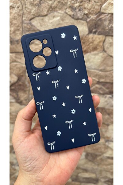 Vip Case Poco X5 Pro Compatible Mini Bow Patterned Silicone Shock-Absorbing Classic Protective Rubber Case 277