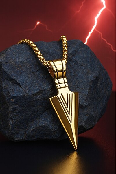 voyageaccessory تصميم رأس السهم القبلي من الفولاذ 316L - قلادة رجالية على شكل...