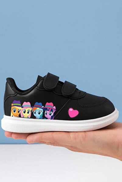 lias desing Colorful Unicorn Hors Sweet Printed Girls' Sneakers with Straps