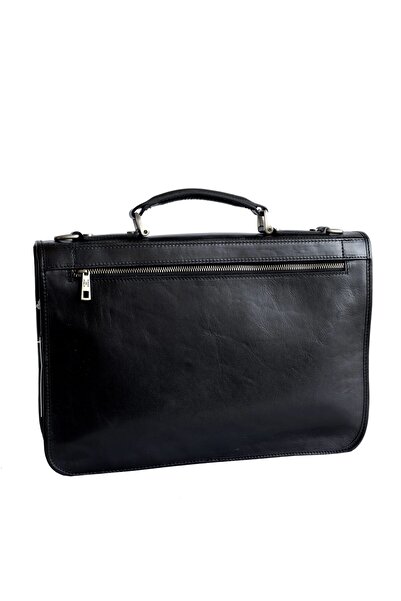 UTIL LAND FASHION Briefcase, laptop case made of genuine vachetta leather, S110