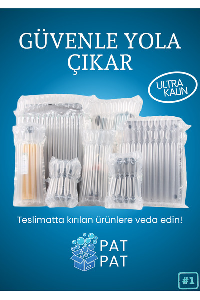 PATPAT 18x26cm 50 Adet Küçük Kavanoz Hava Sütunlu Kargo Poşeti / Şişirilebili...