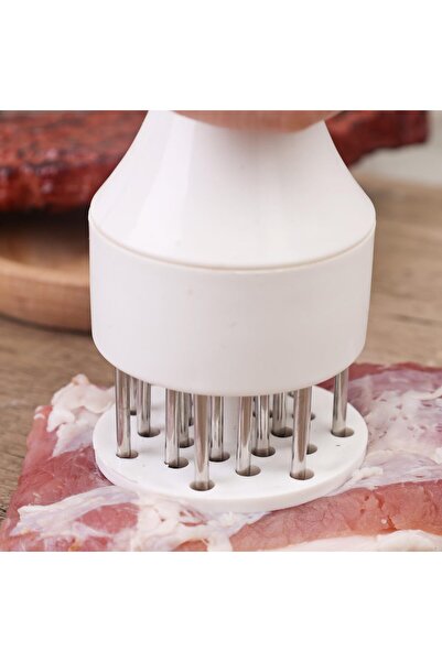 Generic One-piece Stainless Steel Meat Tenderizer Needle, 19 × 5 cm (White)