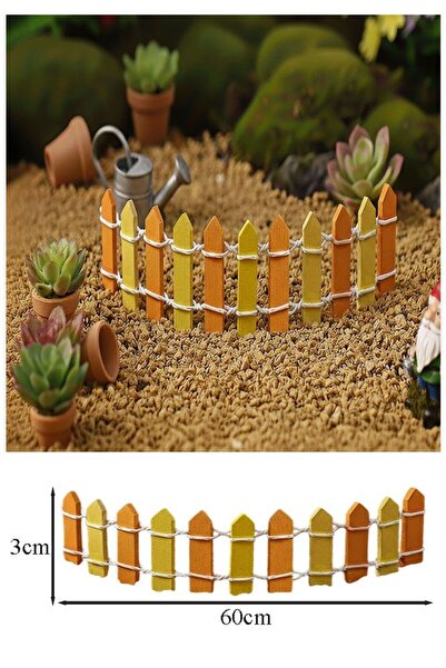 Artmaster Mini Sarı Renkli Bahçe Çiti 1 Adet 3x60 cm Teraryum Okul Ev Proje R...