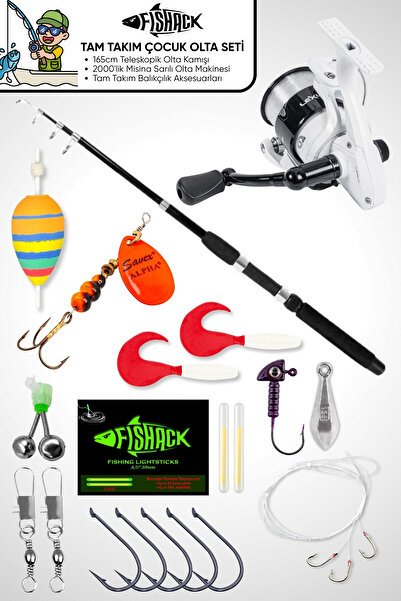 El Biz Tam Takım Çocuk Olta Seti - 165cm Kamış 10-30GR / 20'lik Makine
