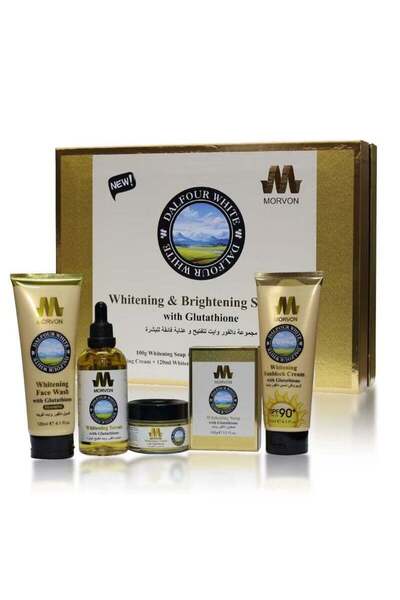 Dalfour Beauty مجموعة الجلوتاثيون لتبييض وتفتيح البشرة (صابون، منظف، كريمات، ...