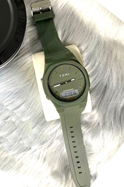 Tomi Hybrid Ana-Digi Sport Watch - Rugged Design - LED Light & Alarm - Water Resistant 50M