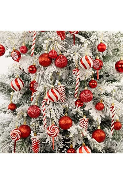 First Choice unique set of 40 different Christmas baubles