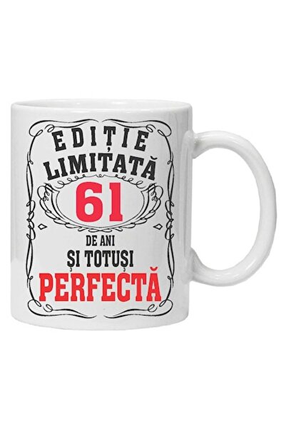 CRD PRINT Personalized mug with the text 'limited edition - perfect', 61 years, CRD PRINT, 330ml, white