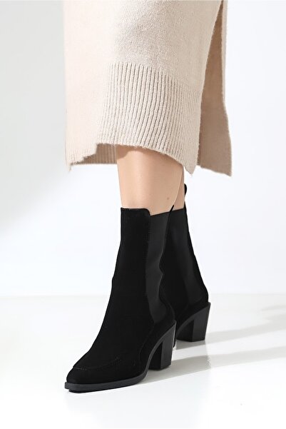 Pamuks Shoes Siyah Süet Bot