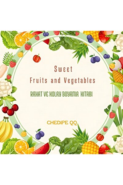 M&H Coloring Sweet Fruits and Vegetables - 21x21 cm Boyama Kitabı, Çocuk ve Y...