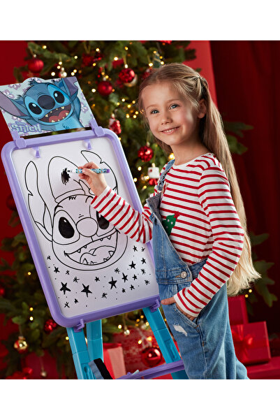 EASEL Stitch Kids Board, Black & White Board, Accessories Included, Creative Play 3+