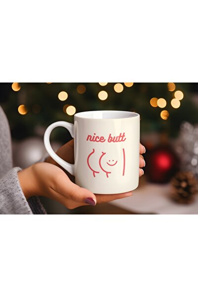 Beramussa كوب مضحك بتصميم الأرداف الجميلة، كوب مكتوب عليه 'مؤخرة جميلة' كهدية...