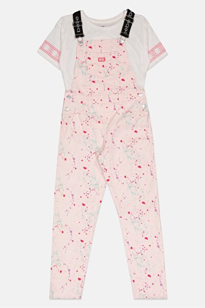 Bebe Kids Girl 2 Piece Tie Dye Romper And T-shirt Set, Multicolor