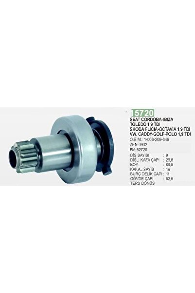 ZGL Marş Dişlisi 9 Diş Golf / Bora / Passat 2.5 Dıesel Skoda Felıcıa Octavıa ...