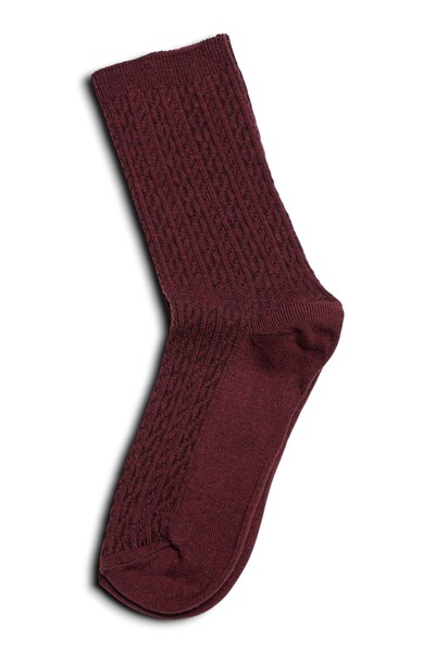 Rumon Cotton Knitted Detailed Women's Socks Set of 3