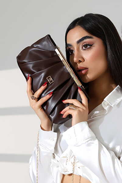 Moda Lime Chain Strap Evening Dress Clutch Portfolio Bag – Women's Shoulder Bag for Stylish Evening and Event Outfits