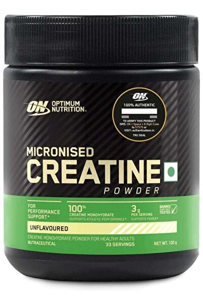 Optimum Nutrition مسحوق الكرياتين الميكروني 100 غرام، 33 حصة، 3 غرام من أحادي هيدرات الكرياتين، بدون نكهة