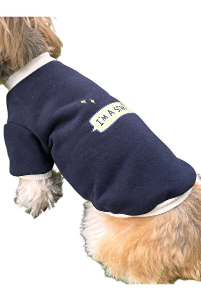 For a Fur Dog Sweat Sweater Hoodie Navy Blue I'M Star Printed
