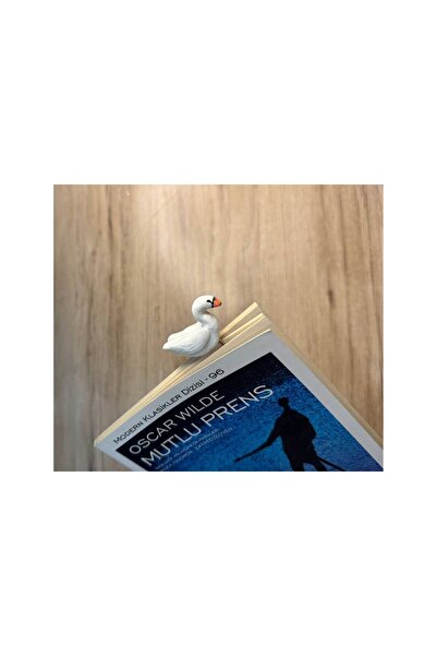 El Yapımı Kuğu Figürlü Özel Tasarım Kitap Ayracı