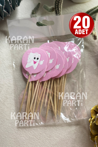 karanca parti süs Diş Buğdayı Partisi Kürdan 20 Adet İlk Dişim Çıktı Pasta ve...