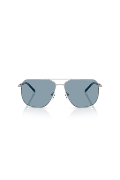 Armani Exchange Male Square sunglasses- AX 2057S - lense size:59mm - Matte silver