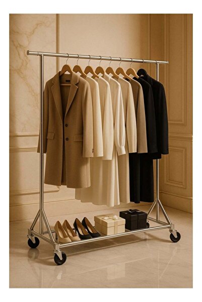 ALMUFARREJ علاقة ملابس متحركة قابلة للتمديد حتى 226 سم للعرض ،ارتفاع قابل للتعديل حتى 163 سم بعجلات احترافية