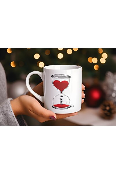 Beramussa كوب بتصميم الساعة الرملية، هدية خاصة بموضوع الحب، سعة 330 مل (11 أو...