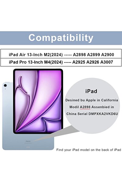OSG Apple iPad Air 13 M2/M3 Chip 2024 Compatible Tablet 9H Nano Shatterproof Screen Protector Glass
