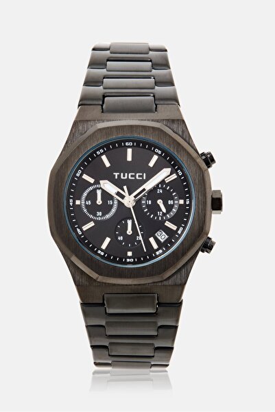 TUCCI Men TW0588 Stainless Steel Analog Watch 40 mm, Black