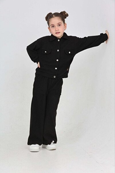 Yalçınoğlu Kids Girl's Reported Fabric Oversized Sets 5-13 Years Old I 2-Piece Set I New Season Colors I Stylish Model