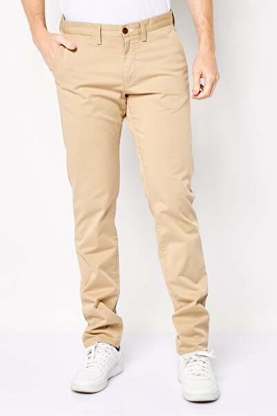 Gant Men Slim Fit Solid Chino Pants, Dark Khaki
