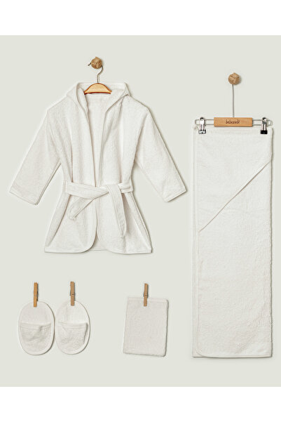 Bebezade 4 Parça Bebek Bornoz Seti