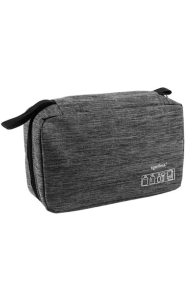 Soulima travel cosmetic bag, textile, waterproof, 3 compartments, 23.5x6x16 c...