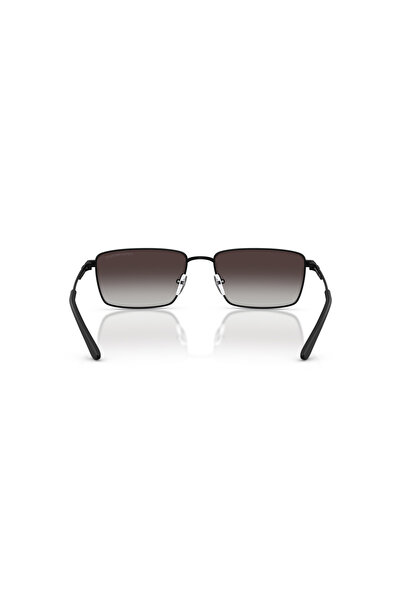 Emporio Armani نظارة شمسية مستطيلة للرجال - EA 2169 - مقاس العدسة: 57 مم - أسود مطفي