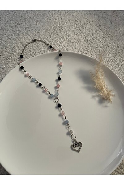 Lullaby Pembe Kuvars Apatit Aquamarin Y2K Goth Y Kolye Fairycore Bijuteri