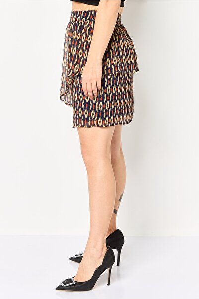 PROMOD Women Allover Print Mini Skirt, Multicolor