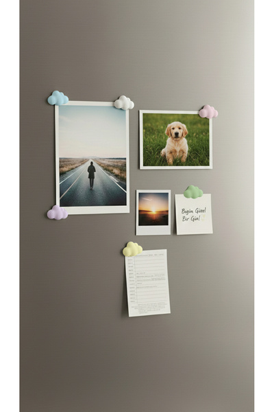 Eksen Concept 6’lı Mini Bulut Magnet Karışık Renkli | Buzdolabı Mıknatısı, Fo...