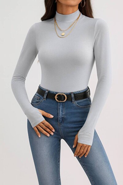 LA SEFA Μακρυμάνικο κορμάκι με λεπτομέρεια στα δάχτυλα