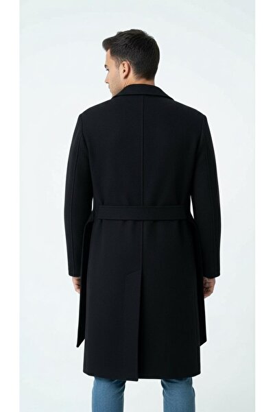 Plus Scorpion Ανδρικό μακρύ παλτό – Χειμερινό, με ζώνη, κομψό μοντέρνο σχέδιο