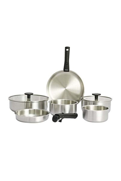 CAROTE 10 Piece Detachable Stainless Steel Cookware Set