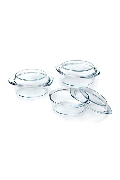 Blackstone طقم طاجن زجاجي من البورسليكات مكون من 3 قطع (700 مل، 1500 مل، 2000 مل)