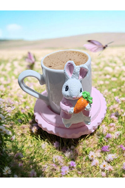 RivelCandle Pink Rabbit 1-Person Coffee Set