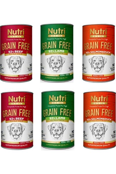 Nutri Canin Tahılsız 3 Çeşit Karma Köpek Konserve 400 Gr. x 6 Adet