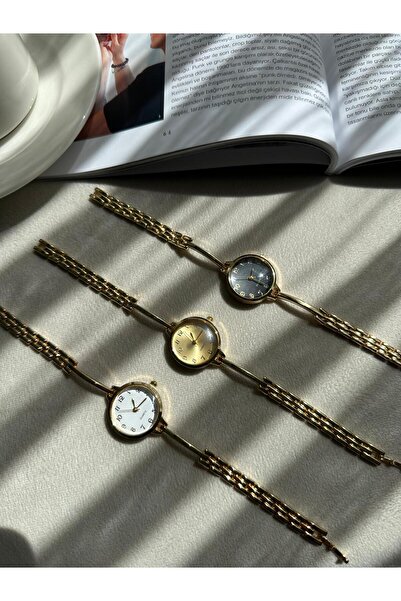 MERW Vanetta Model Gold White Color Vintage Series Metal Cord Women Wristwatch