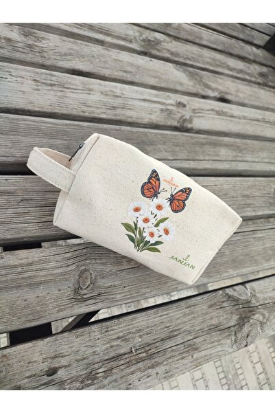 JANJAN Large Natural Makeup Bag, Organizer Bag, Organizer, Cosmetic Carrying Case,