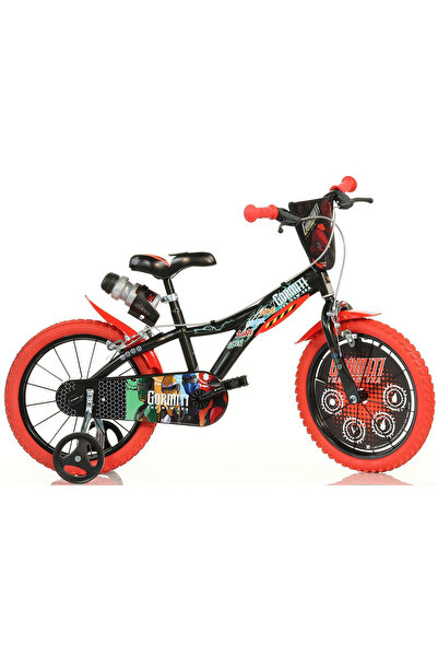Dino Bikes Bicicletă Gormiti DB-616-GOR pentru copii, cu dinozauri, 16 inch – Negru