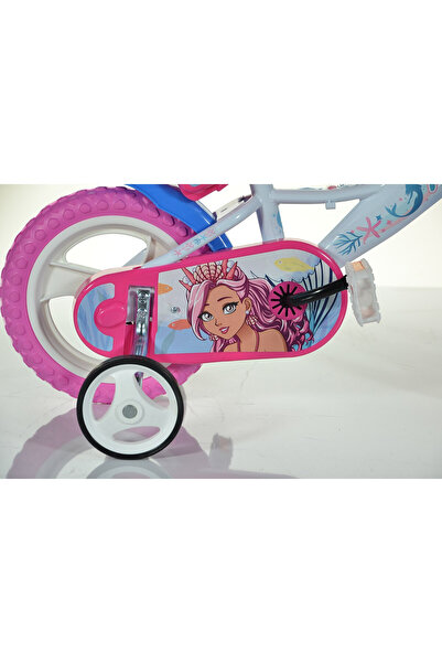 Dino Bikes Bicicletă pentru copii Alyssa DB-124RL-ALS Dino Bikes, 12 inch – Alb și roz