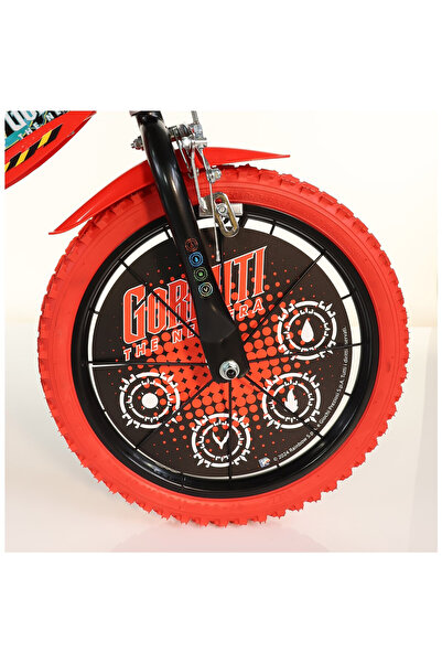 Dino Bikes Bicicletă Gormiti DB-614-GOR pentru copii, cu dinozauri, 14 inch – Negru