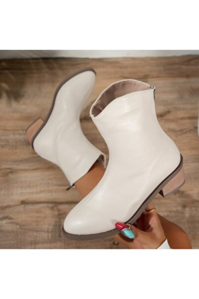 Luckie Short Women's Boots Short Heeled Back Zipper