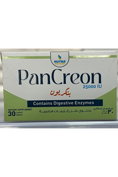 NUTRA PANCREON 25000 IU DIGESTIVE ENZYMES 30 TAB